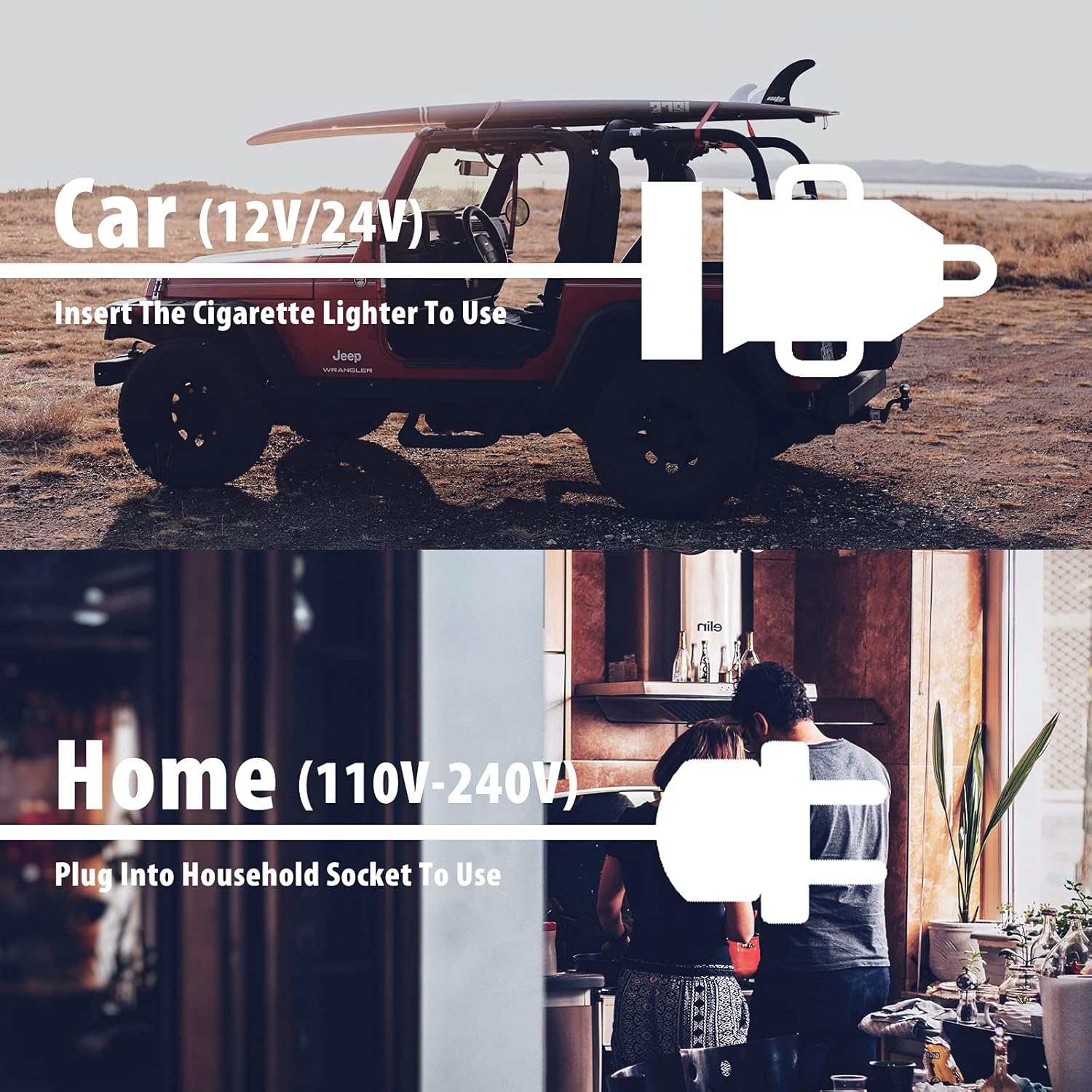 ICECO VL60 63 Quart Portable freezer Car Refrigerator with SECOP Compressor Single Zone Cooler | AC 110V/ DC 12V | 0℉ to 50℉ | True Freezer for Car, Home, Camping, RV | With Cover : Automotive