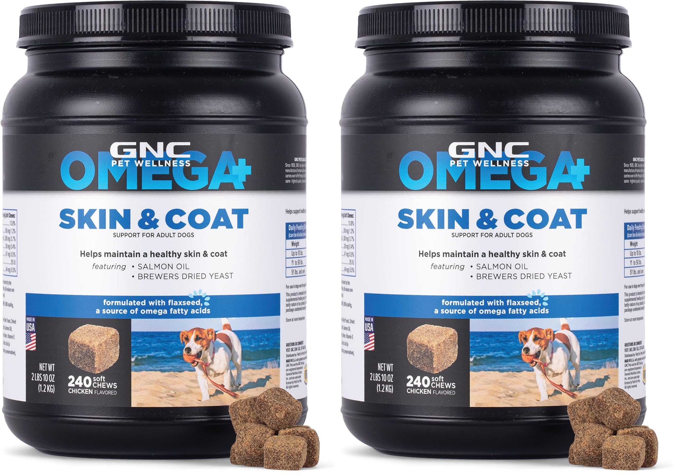 GNC Pets Omega Skin & Coat Dog Supplements...