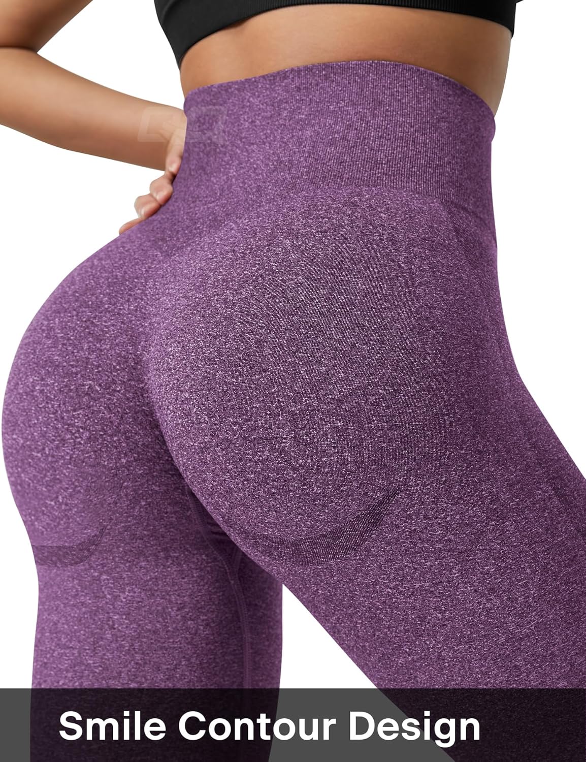 QOQ Women's Seamless Leggings High Waist Gym Running Vital Yoga Pants Butt Lift Workout Tights Tummy Control - Image 5