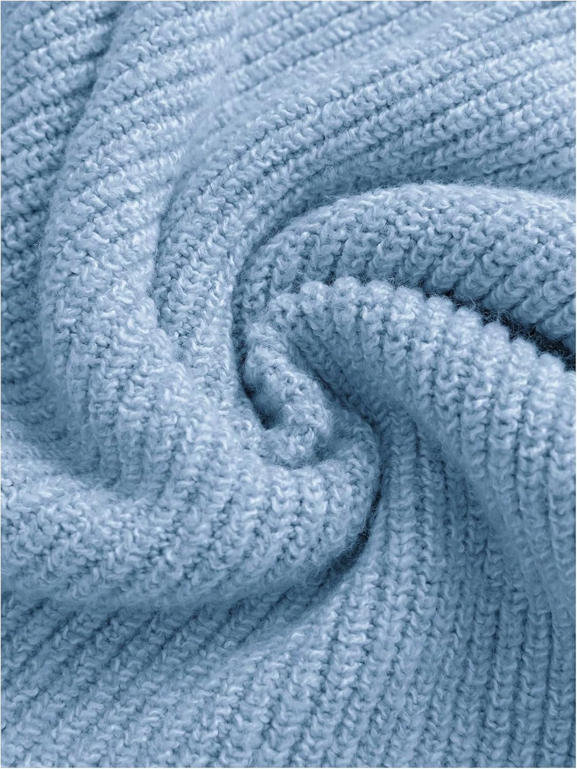 Milumia Women's Turtleneck Poncho Sweaters Asymmetrical Ribbed Sweater Dolman Loose Pullover Knit Tops - Image 5