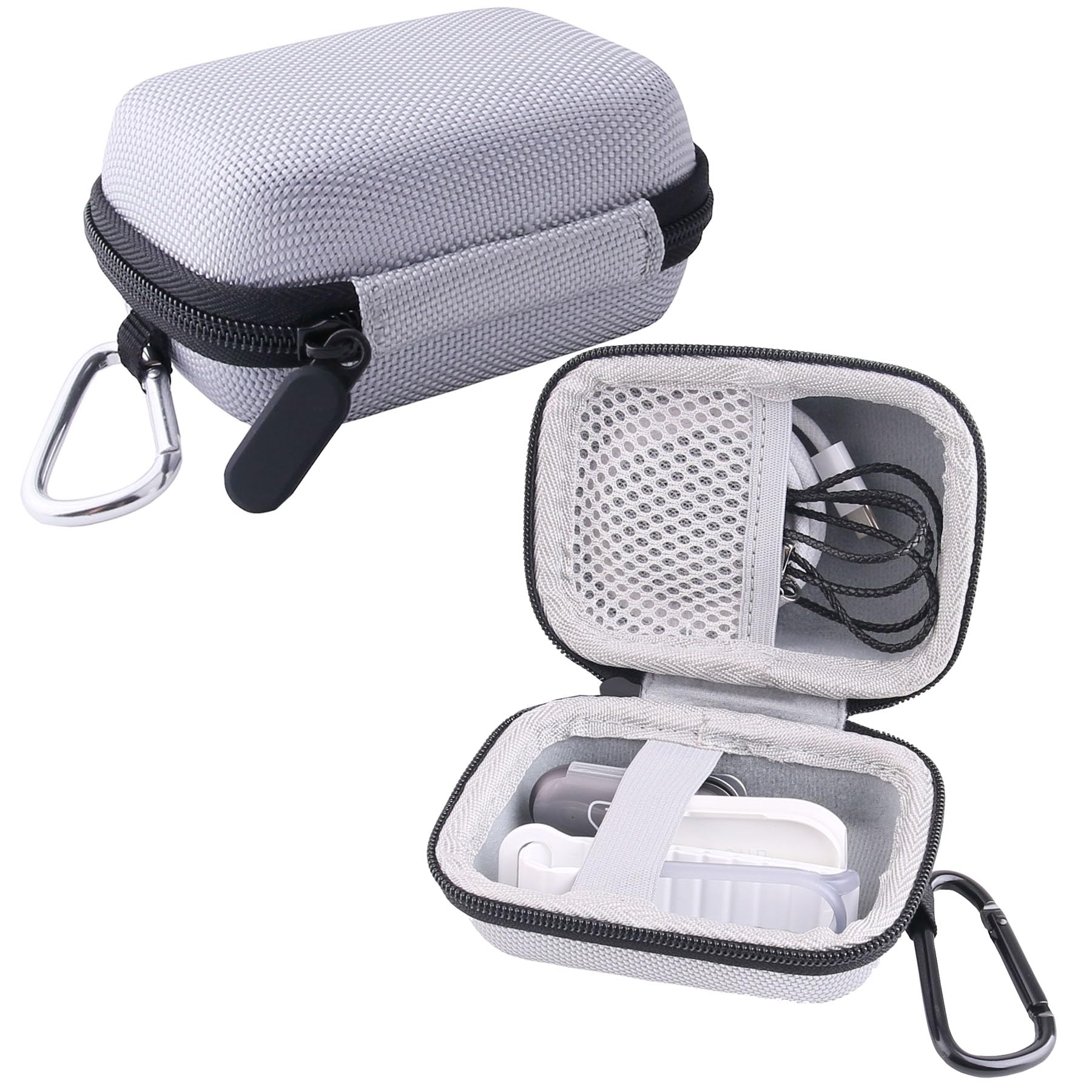 Travel Case Compatible with Plaud Notepin Ai Wearable Voice Recording,Plaud NotePin Storage Bag for All Accessories with Lanyard and a Charging Dock Accessories (Grey)-image-29