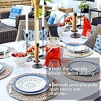 Vista 6 de Enchufe de anillo para sombrilla de mesa de patio, soporte de cuña de cono de sombrilla, 1 paquete, adecuado para 1.5 pulgadas (1.496 in) al aire