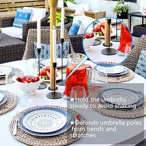Miniatura 6 de Enchufe de anillo para sombrilla de mesa de patio, soporte de cuña de cono de sombrilla, 1 paquete, adecuado para 1.5 pulgadas (1.496 in) al aire