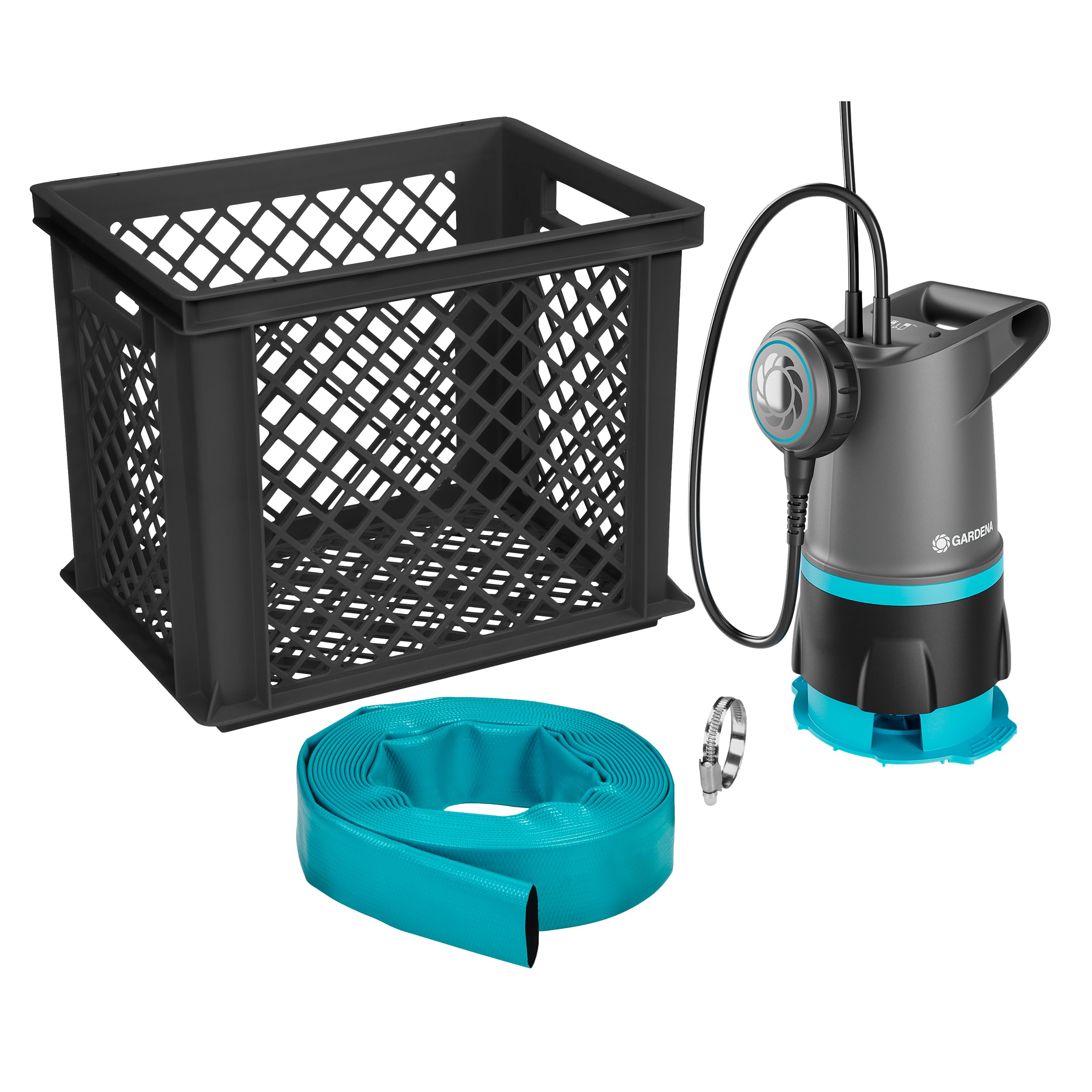 Gardena Hochwasserschutz-Set 20000 BASIC Pumpen: Hochleistungsschutz, Hohe Kapazität, kombinierte Pumpe für schmutziges und sauberes Wasser, automatische Aktivierung (9019-47)