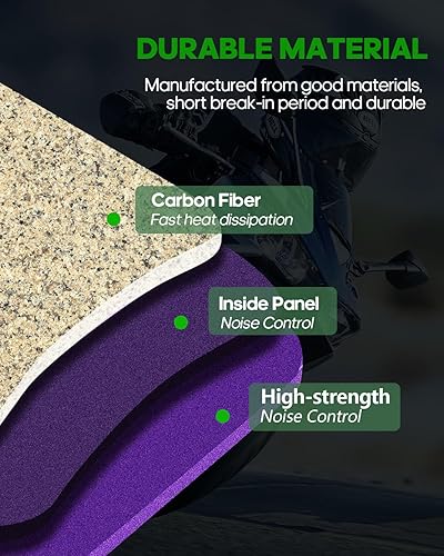 Miniatura 4 de SCITOO Zapatas de freno de alto rendimiento para 99 para Yamaha Big Bear 350, 00-04 para Yamaha Big Bear 400, 03 para Yamaha Kodiak 400