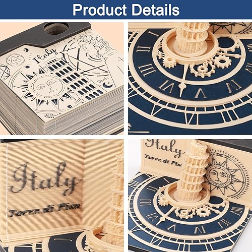 Miniatura 6 de Bloc de notas 3D, papel de construcción desgarrado a mano, exquisita nota adhesiva antiadherente creativa, notas de publicación de bricolaje, 170