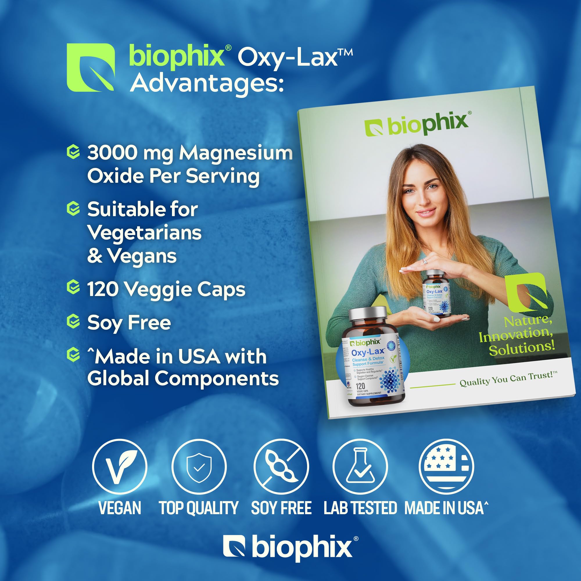 biophix Oxy-Lax 750 mg 120 Vcaps - Natural Laxatives for Occasional Constipation - Magnesium Laxative with Oxygenated Magnesium - Oxygen-Based Colon Cleanse - Supports Digestive Tract Regularity — Amazon image 4