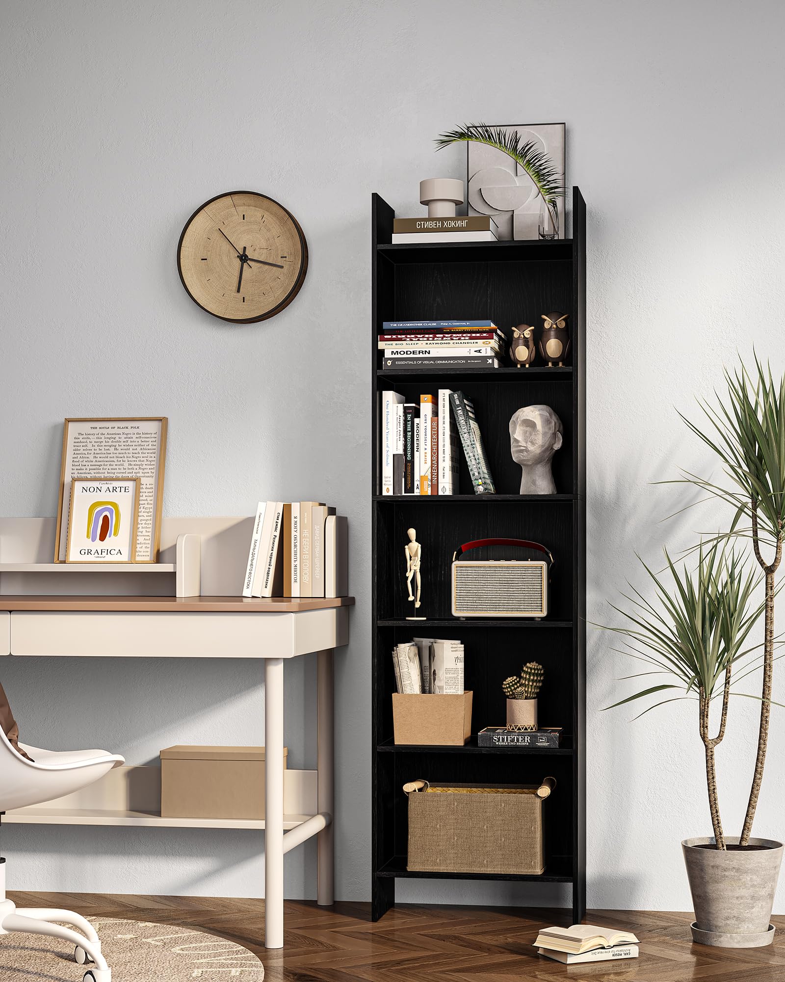Hzuaneri Bibliothèque, Étagère de Rangement 6 Niveaux