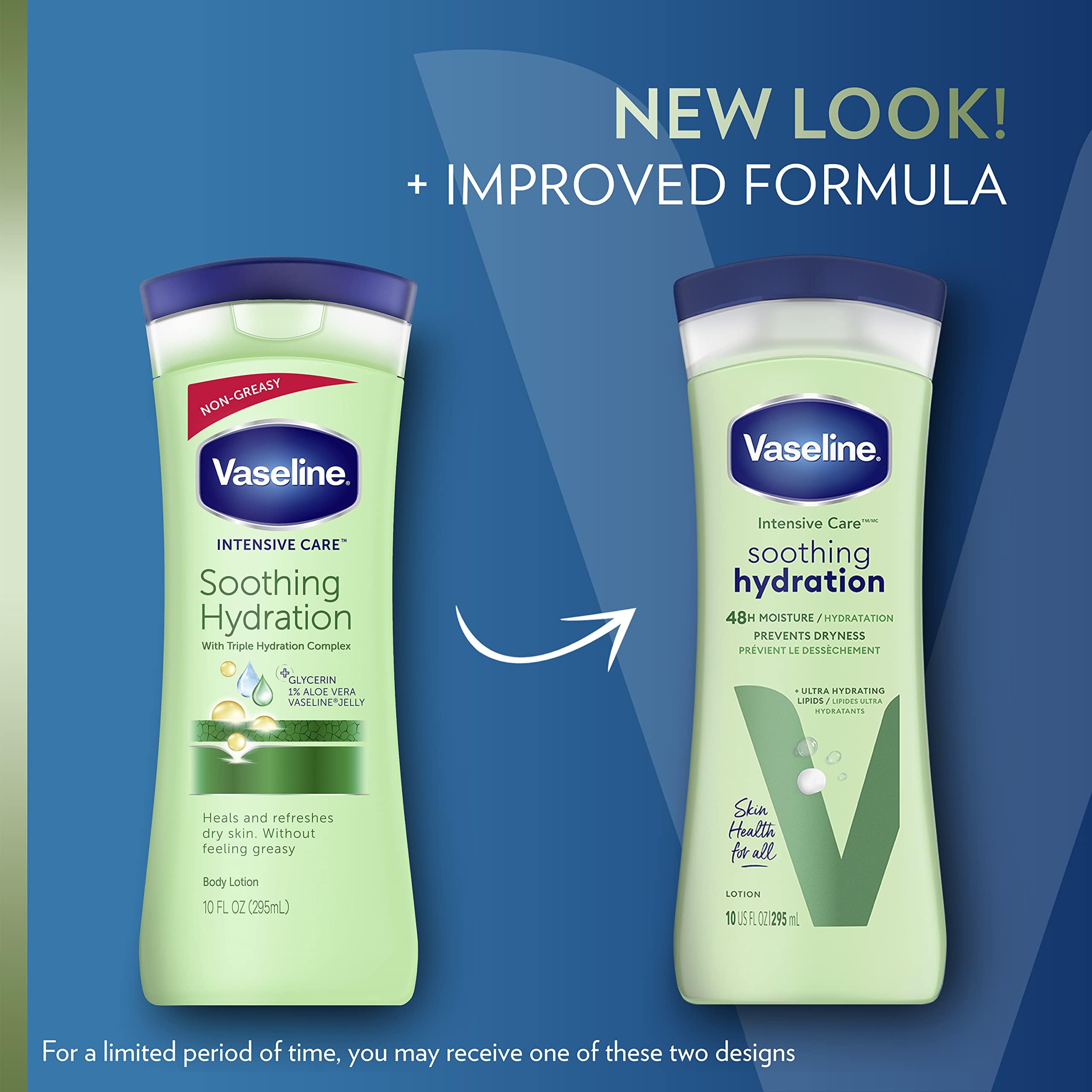 Amazon.com : Vaseline Soothing Hydration 6-Pack  Intensive Care  Moisturizing Hand and Body Lotion with Aloe, Ultra-Hydrating Lipids, 48  Hours of Moisture, 10 Oz Ea : Beauty & Personal Care