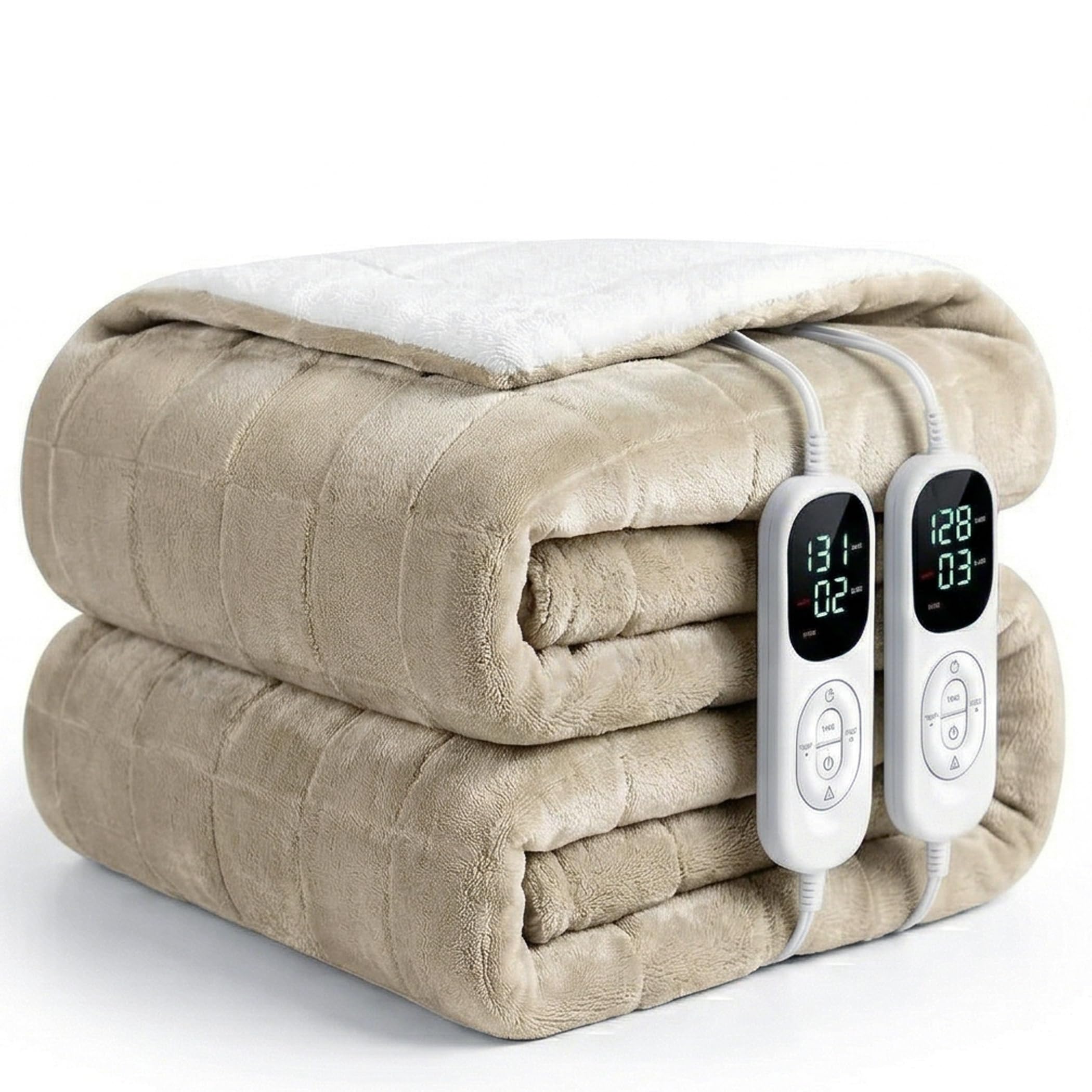 Heated Queen(84"x90") Blanket,Ultrasoft Electric Blanket Checkered Pattern