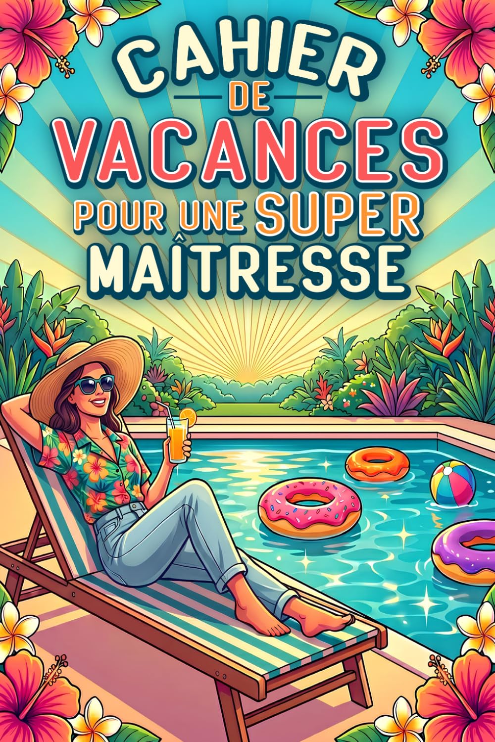 Cahier de Vacances pour une Super MAÎTRESSE: Activités ludiques et créatives – Cadeau de remerciement personnalisé pour enseignante – Idéal pour la fin d’année scolaire