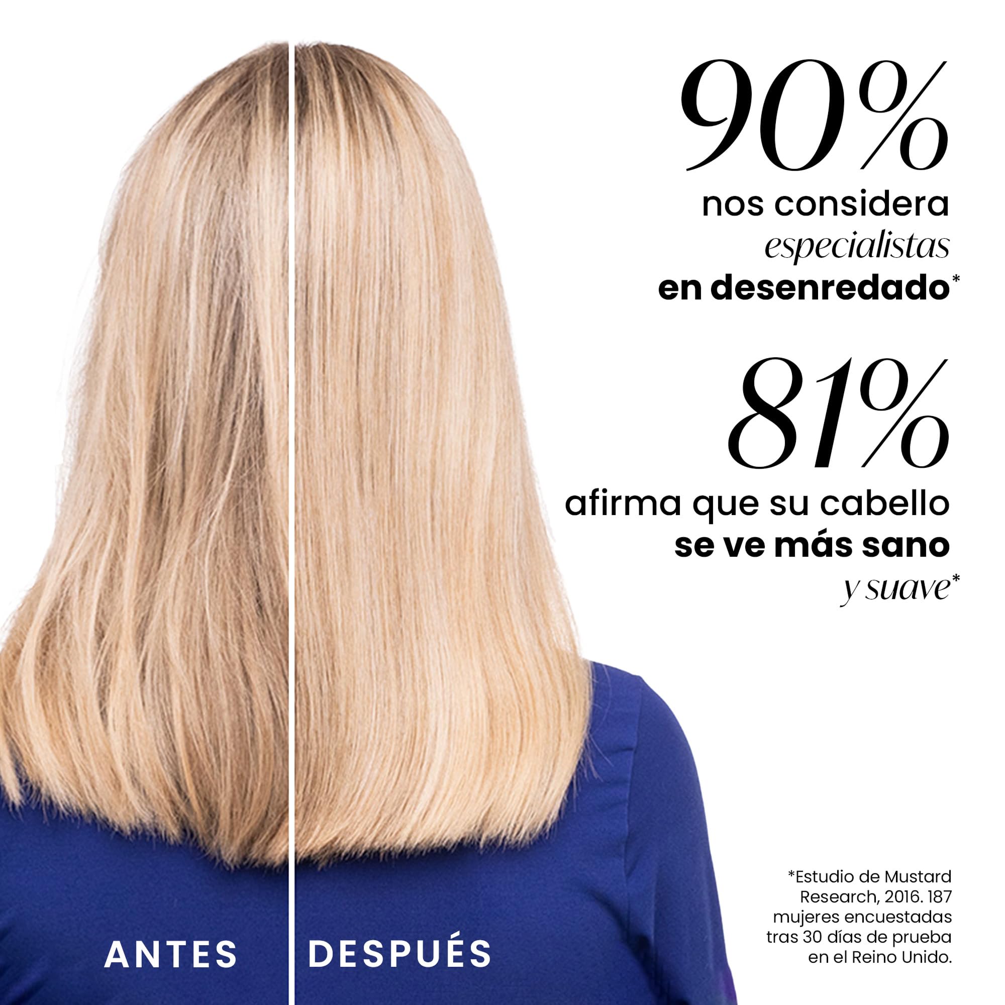 Tangle Teezer Original Detangler Hairbrush - Cepillo Desenredante para Pelo Seco y Mojado - Apto para Todo Tipo de Cabello - Púas de Doble Altura para Menos Rotura y Sin Nudos - Negro Pantera