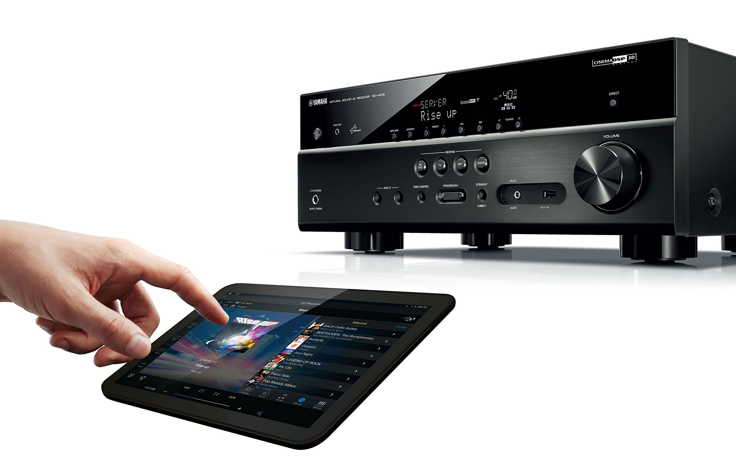 Yamaha 7.2-Channel MusicCast AV Receiver with Bluetooth - Black