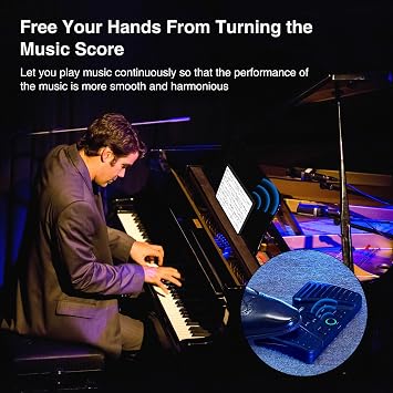 LEKATO Wireless Bluetooth Page Turner Pedal for Ipad,Tablets Android IOS