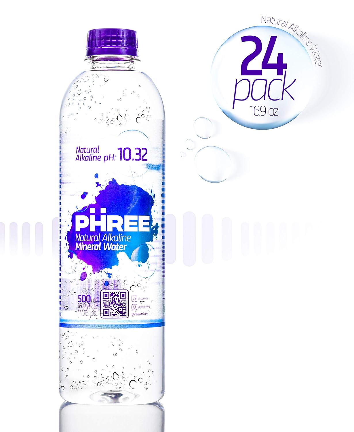 Buy Phree Water Natural Alkaline Water Ph 10 32 16 9 Fl Oz Pack Of 24 100 Natural Mineral Bottled Water No Additives Not Ionized High Hydration Online In Taiwan B08gm9vjmr