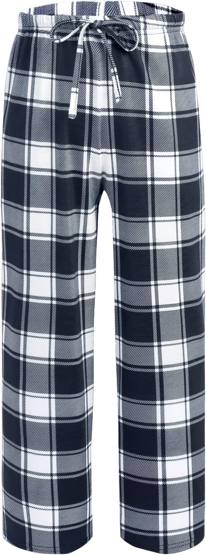 Ekouaer Boys Pajama Pants Long Sleep Soft Elastic Waist Bottoms Plaid Lounge With 2 Pockets 4-14 Years