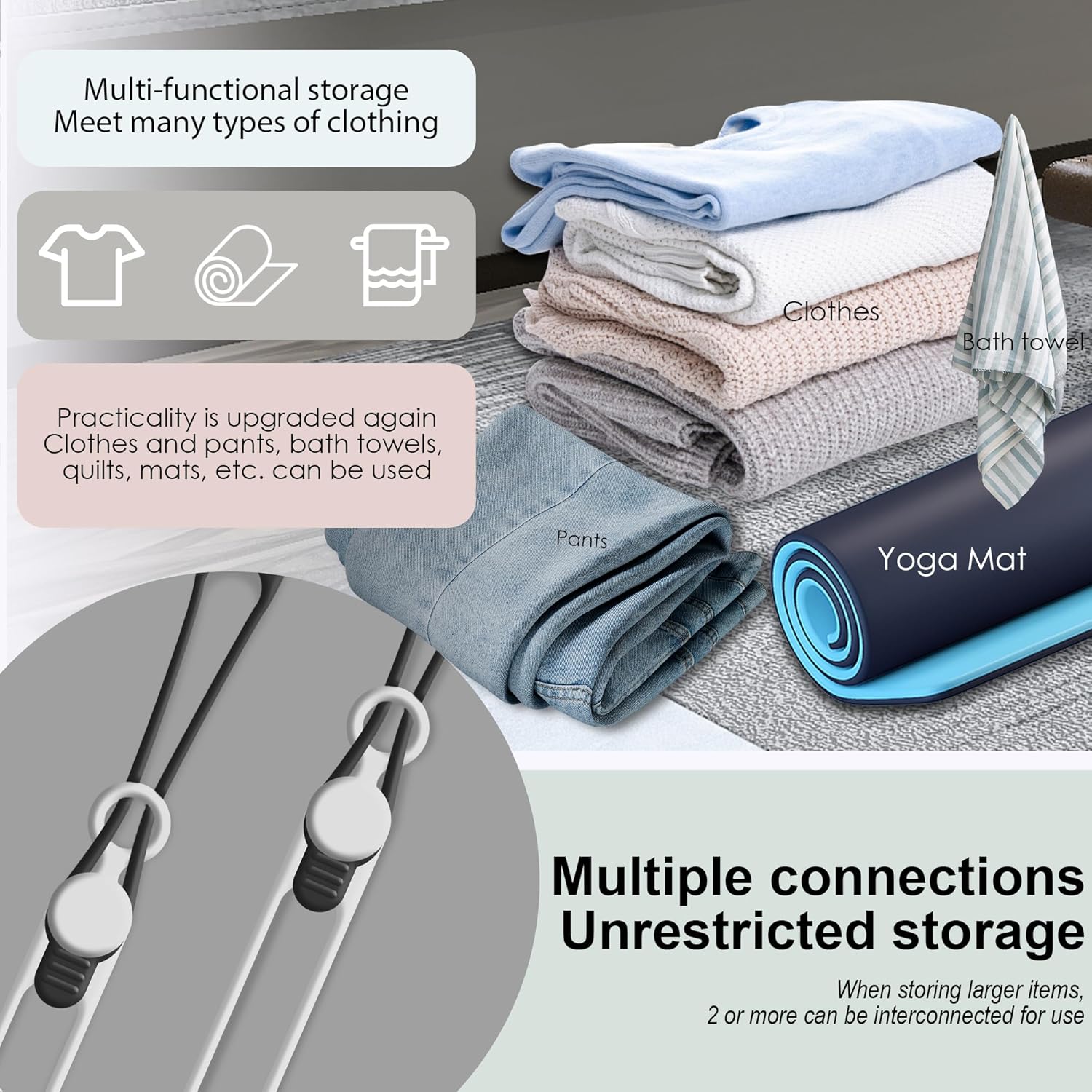 Nearockle 16Pcs 4.2" Silicone Cable Ties Cord Organizer for Cable Management, Reusable Cable Organizer Electronic Accessories in Home,Office,Kitchen,School,Travel(Black*8 & White*8)