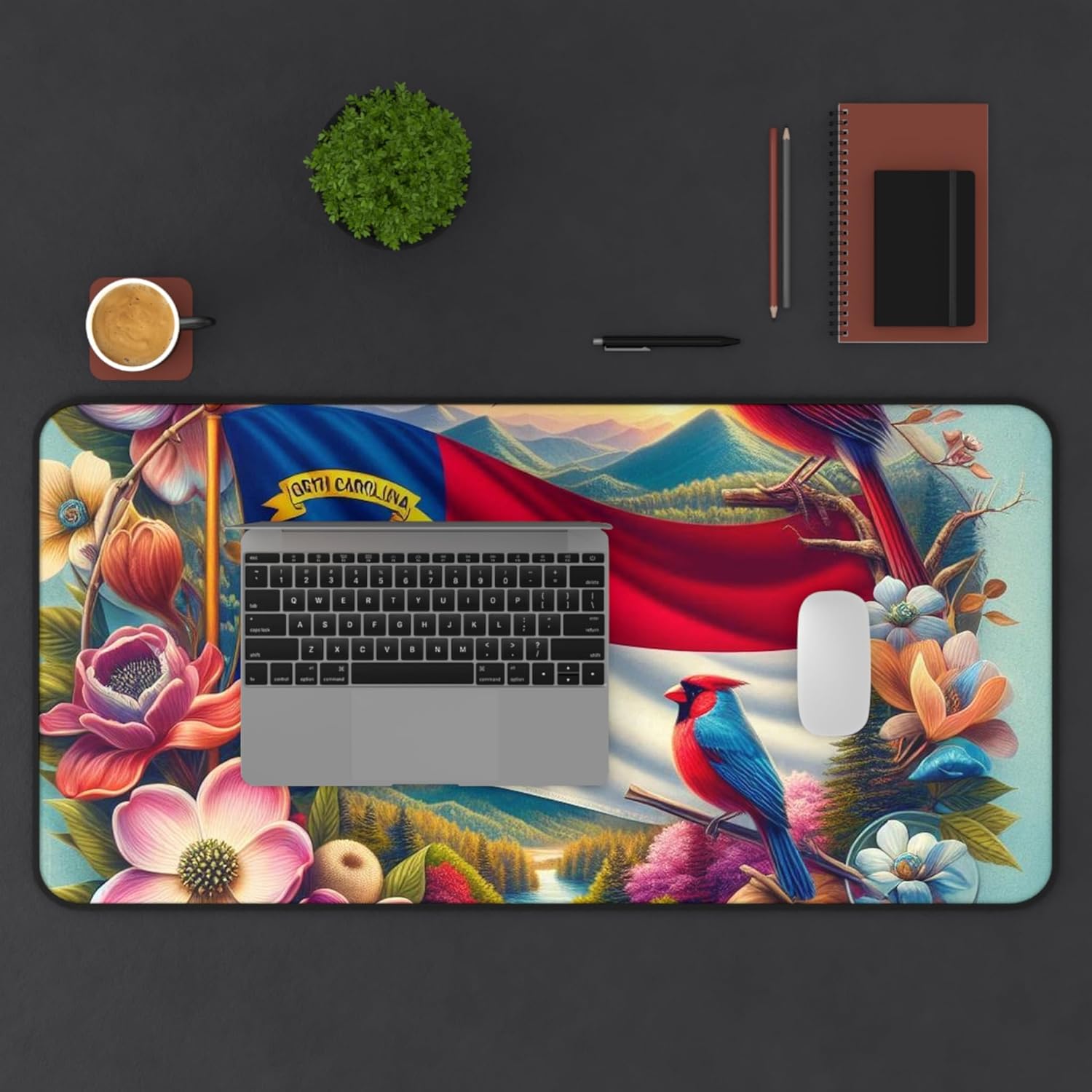 North Carolina State Symbols Premium Desk Mat