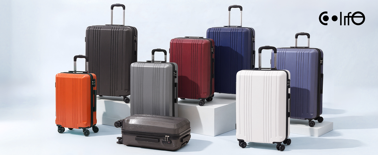 Amazon.com | Coolife Luggage 3 Piece Set PC+ABS Hardshell