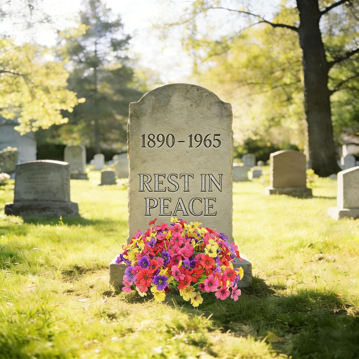 16 Bundles Colorful Spring Artificial Flowers for Outdoors Fake Spring Flowers Faux Flowers for Planters Garden Window Box (4 Colors) - Image 7