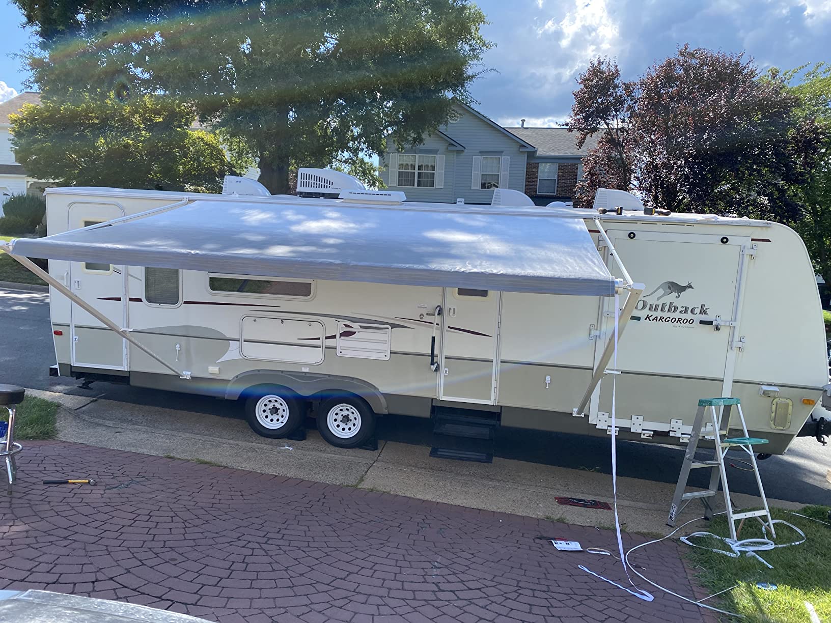 67/mo Finance Awnlux Black Manual Modular Retractable RV Awning Full