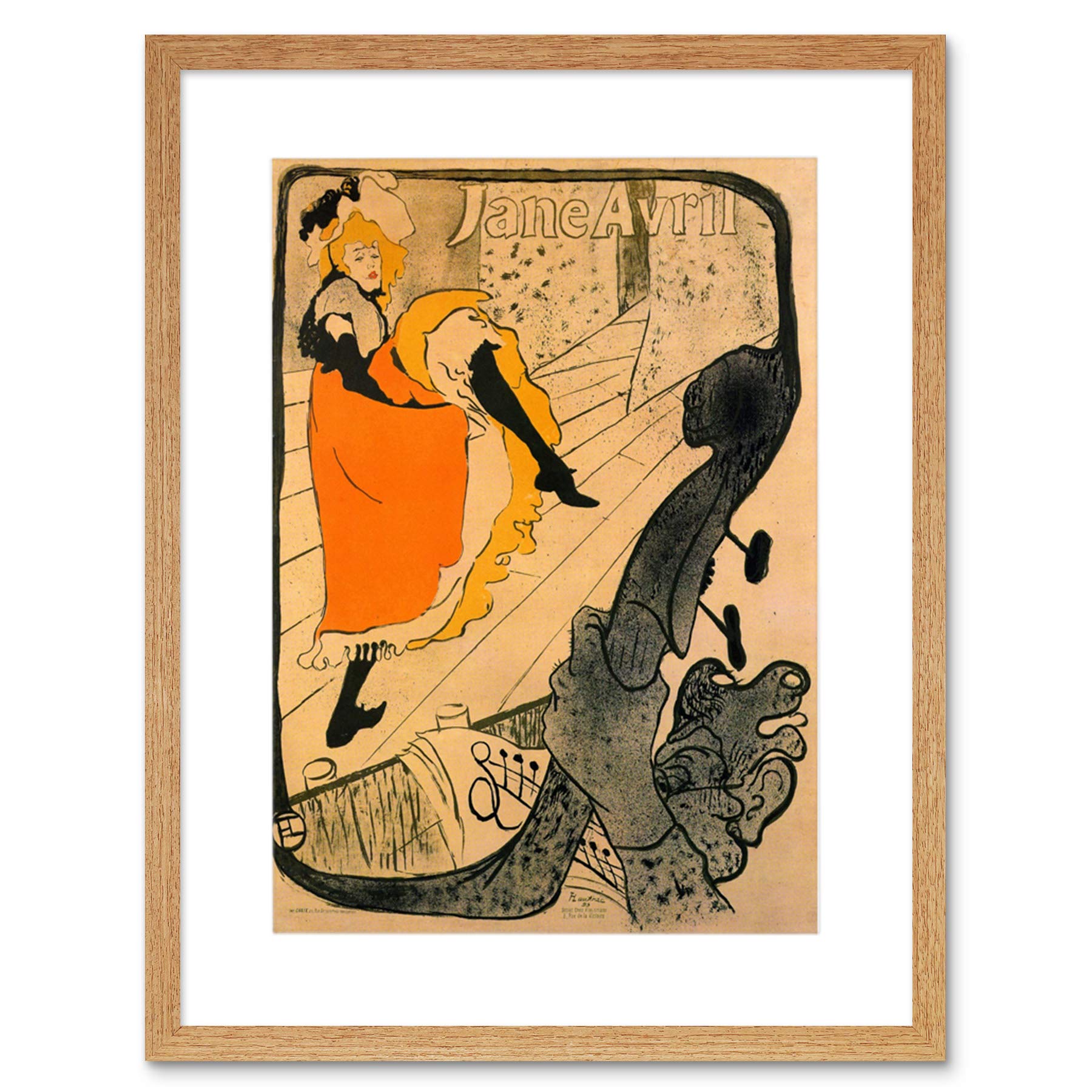 Amazon.com: Toulouse Lautrec Jane Avril Old Master Framed Art