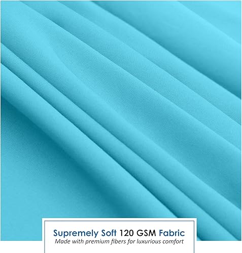 Miniatura 7 de Nestl Juego de sábanas cortas tamaño Queen de color azul brillante para caravana, juego de sábanas bajeras y fundas de almohada de 4 piezas, súper