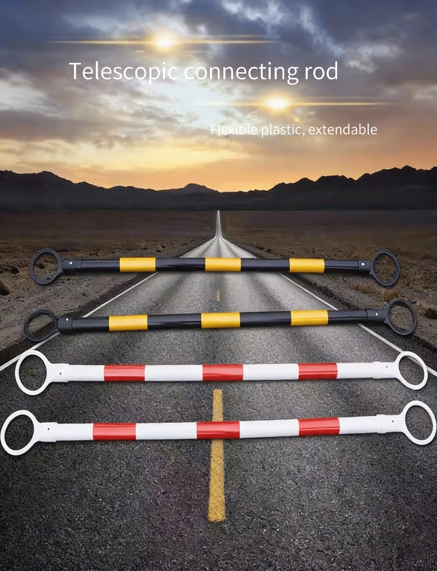 Conos telescópicos para señalización Vial: Conos portátiles adecuados para Obras Viales y señales de Advertencia, Postes de extensión para Control de tráfico (Rojo, Paquete de 5).