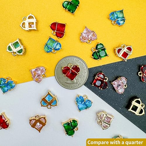 Miniatura 9 de Crystal Zirconia Gold Plated Brass Charms for Jewelry Making Bracelet Necklace Earring Pendant Craft Supplies DIY Accessories