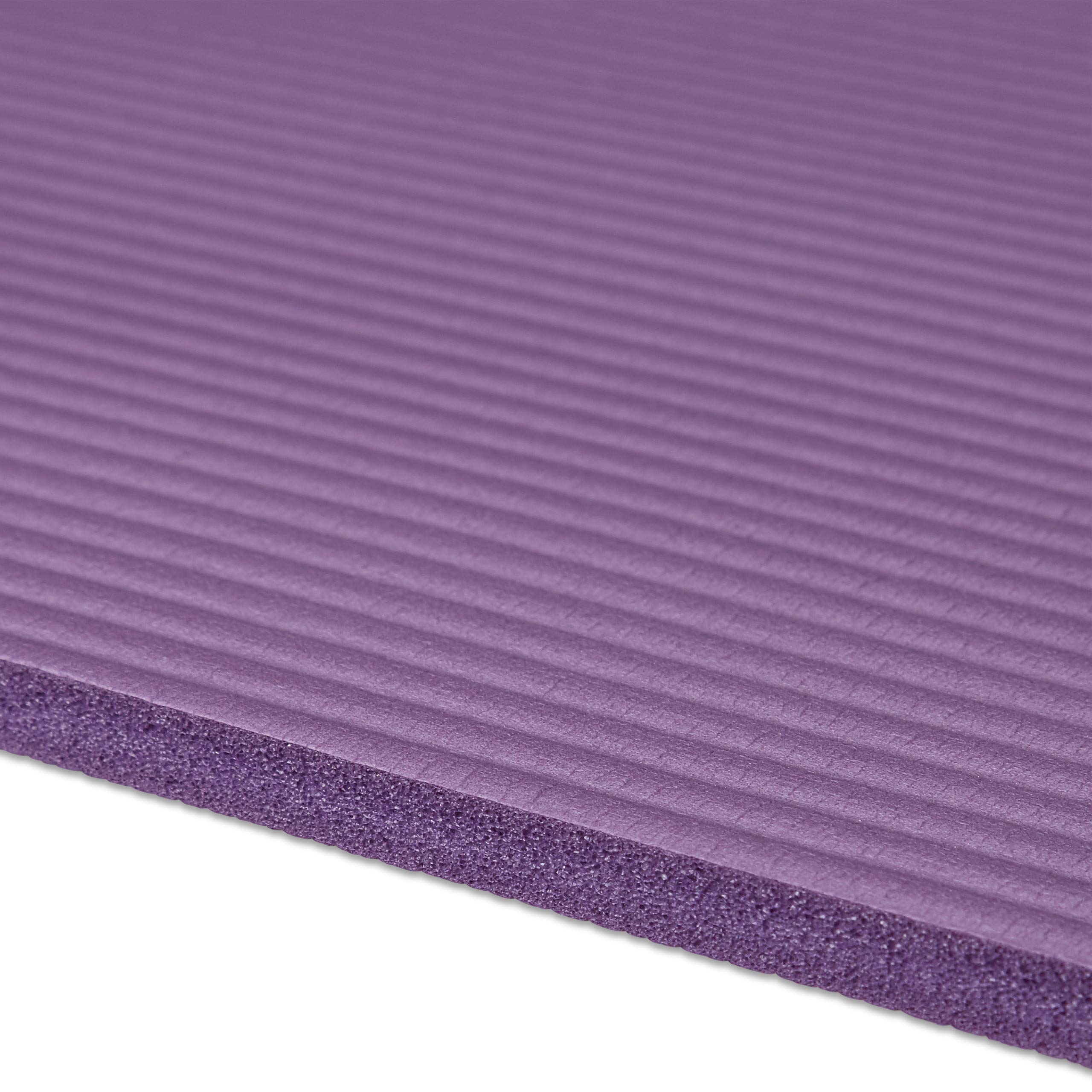 Relaxdays Tappetino da Yoga, 1 cm, Tappeto da Fitness, Accessori per Pilates e Aerobica, Sport