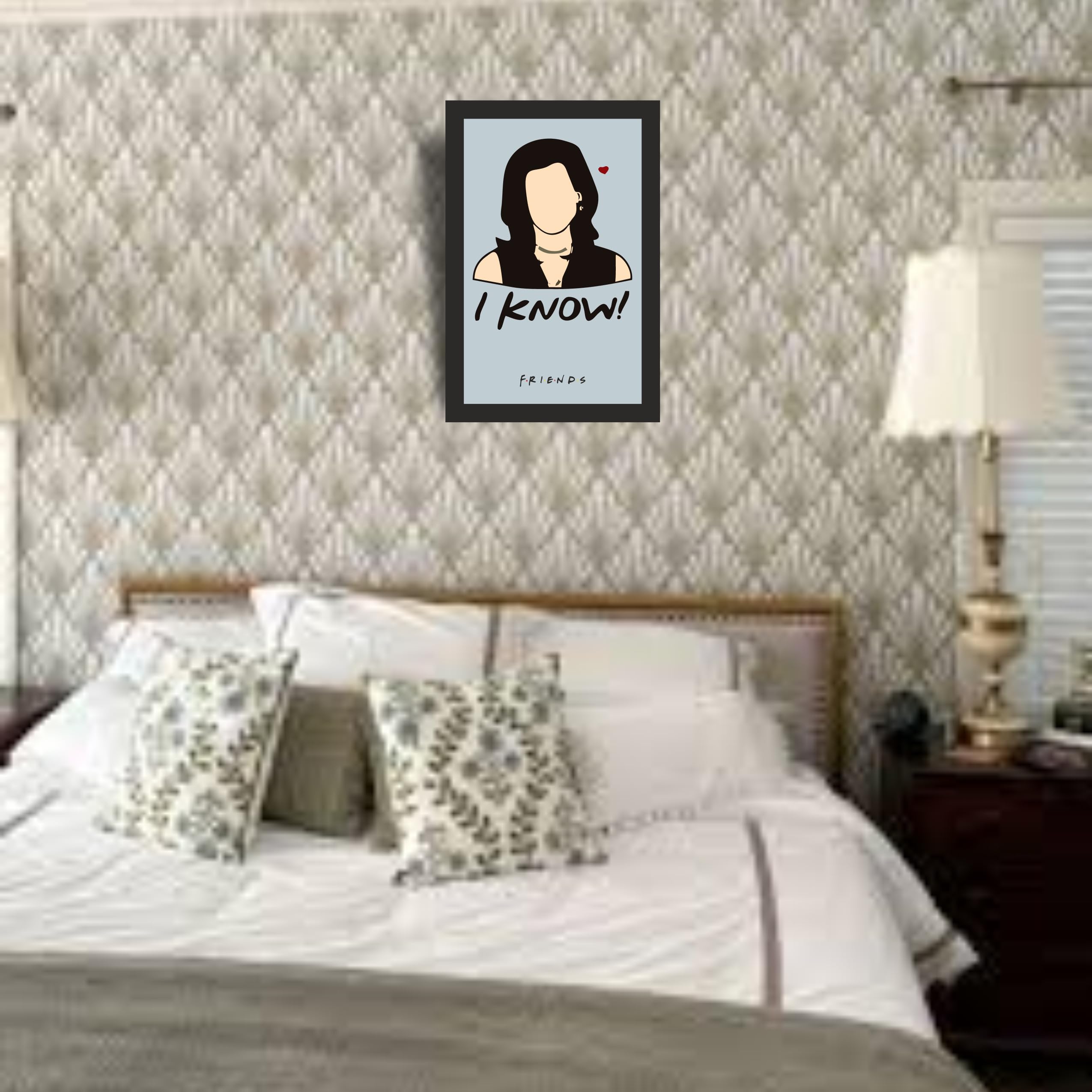 Friends Monica I Know Blue Portrait Photo Frame A4 Black