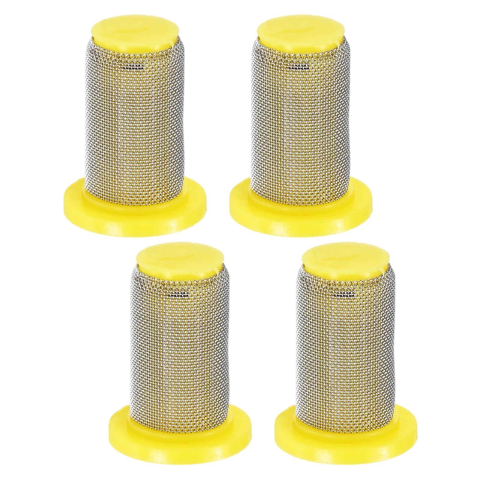 TIXIPEM 8079-PP-80 Sprayer Nozzles Strainer [4PCS] - Anti-Drip Sprayer Tip Strainer with Stainless Steel 80 Mesh Screen for Teejet Spray Nozzle - [Yellow-Plastic]