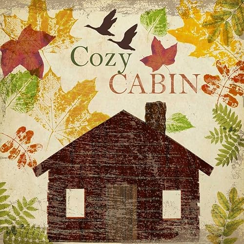 Posterazzi PDXTGSQ072ESMALL Cozy Cabin - Impresión fotográfica, 12.0 x 12.0 in, multicolor