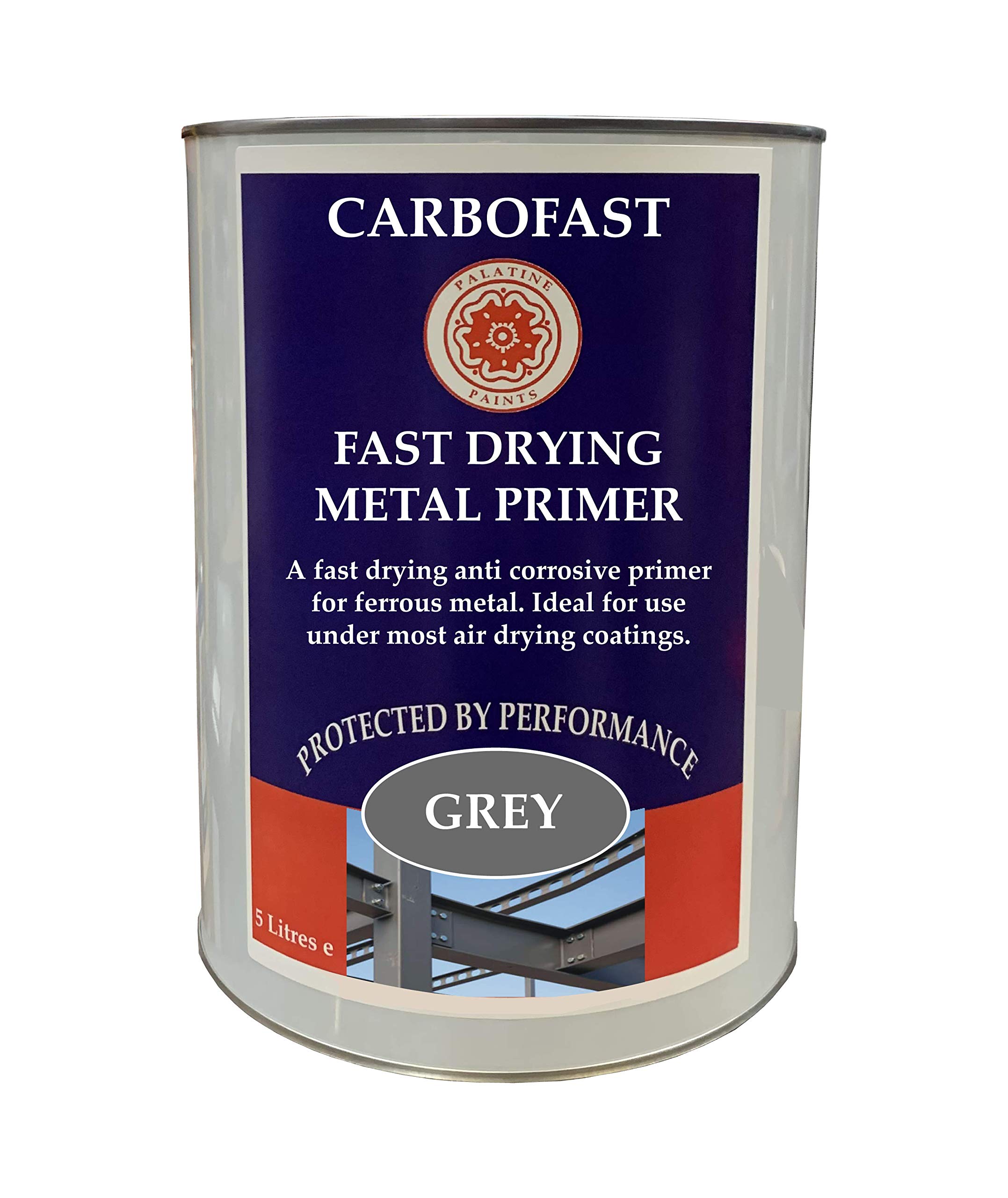 Fast Drying Metal Primer, Anti Corrosive, Touch dry in 15-20 minutes 2.5L | 5L | 20L (5 Lt, Red)