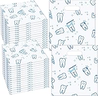 Vista 8 de Aliceset 300 bolsas de mercancía de dientes con asas, bolsas dentales de plástico para pacientes, regalos dentales a granel para consulta dental
