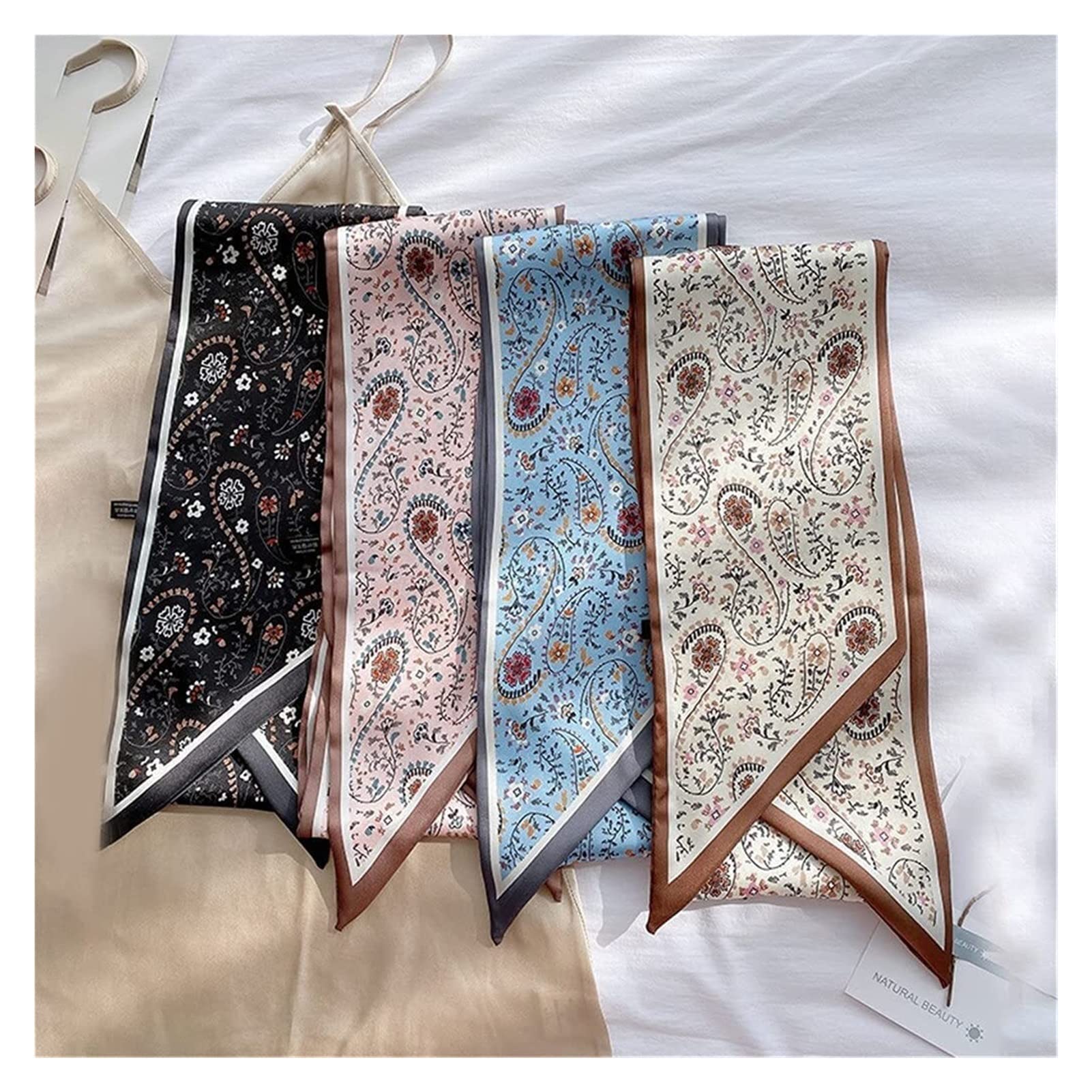 Amazon.co.jp: Square Scarfヘアタイプリントサテンシルク