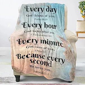 Christian Gifts for Women Faith, Inspirational Gifts for Women, Soft Throw Blankets for Women, Religious Gifts for Women/Men, Spiritual Gifts for Women, Personalized Blankets for Adults/Kids 40"x 50"
