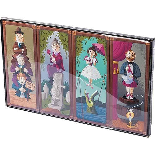 Silver Buffalo Haunted Mansion Stretch Painting Set 4pc 12" x 5" Canvas Wall Art Set