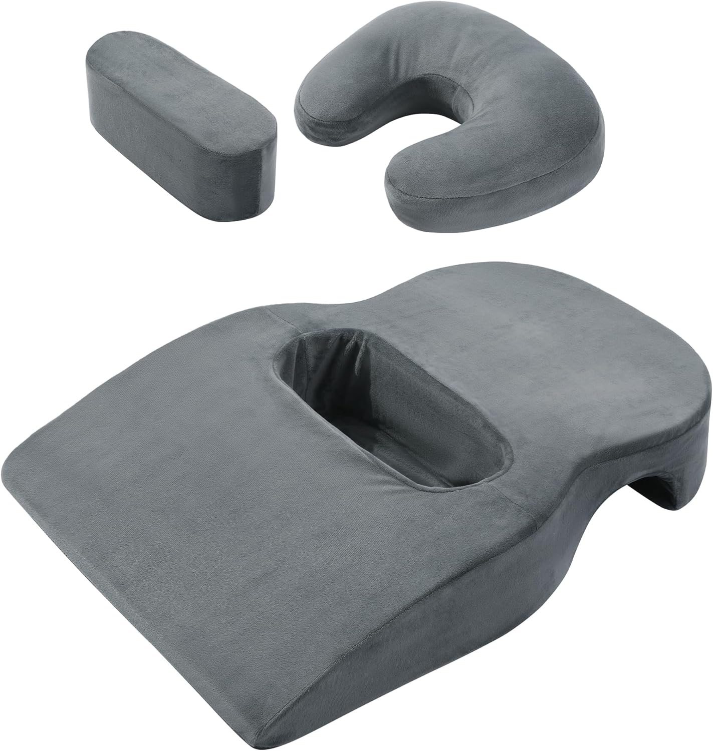 MABOZOO Face Down Prone Pillow, Massage Pillow with Headrest and Removable Chest Cushion, Face Down Massage Cushion for Sleeping, Massage