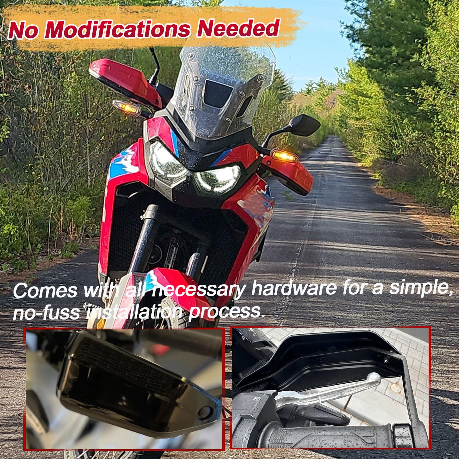 Moto Accesorios X-ADV 750 21-24 Protector Manillar Paramanos Guardamanos cubremanos Deflector de viento para Ho&n&da CRF 1100 L CRF1100L Africa Twin ADV Sports 20-25 (Negro)