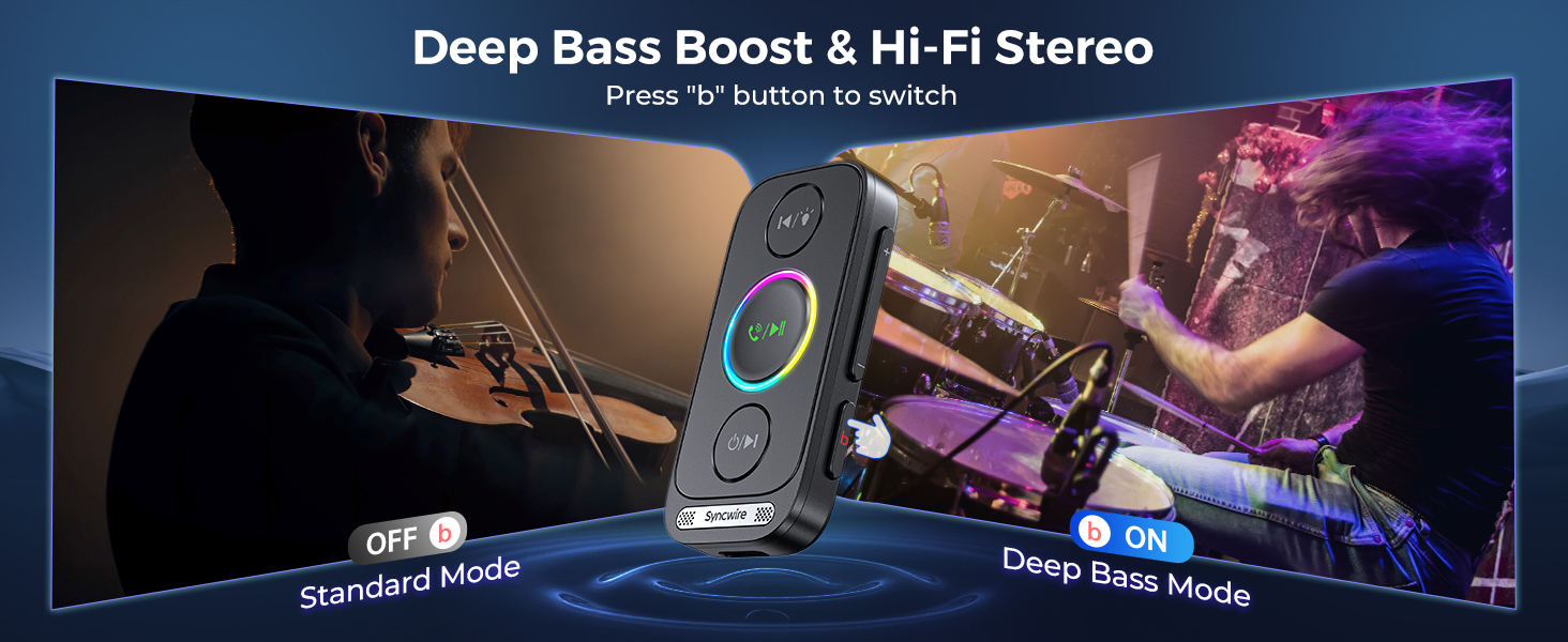 Amazon.com: Syncwire Bluetooth 5.4 Receiver for Car, Noise