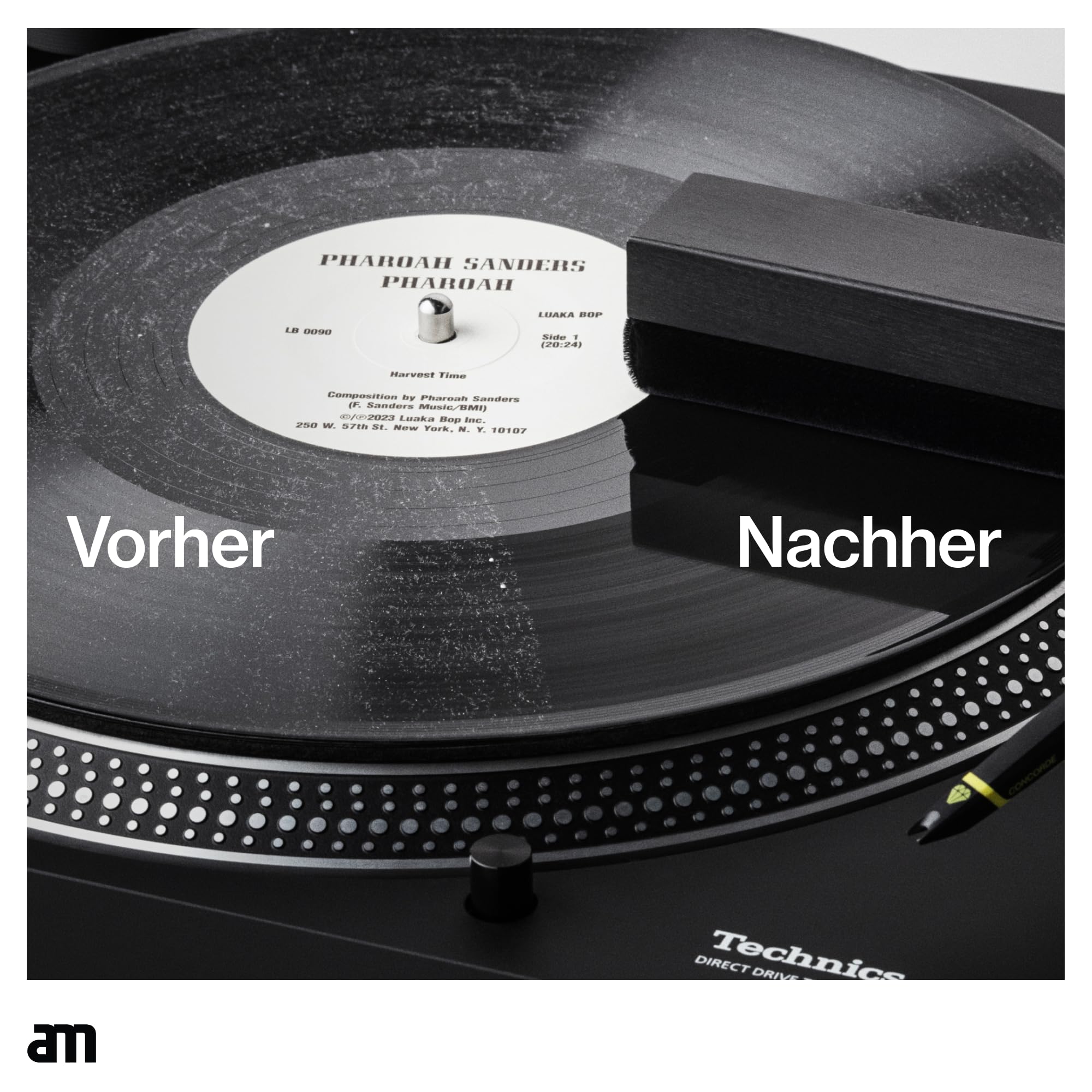 Brosse en Velours Pour disques vinyles AM Clean Sound