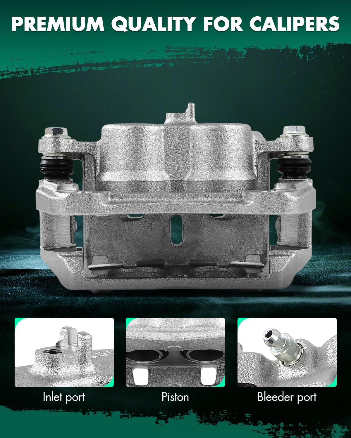 SCITOO 19B3827A Front Right Disc Brake Caliper w/Bracket Fit For Acura For MDX 2014-2019,For Honda For Pilot 2016-2019,For Honda For Ridgeline 2017-2019, Double Pistons