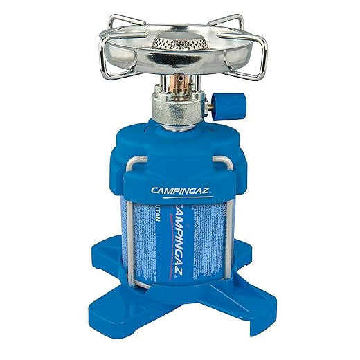 Campingaz Bleuet 206 Plus réchaud à gaz | Réchaud léger à 1 brûleur | Puissance élevée de 1250 W|Montage facile avec système Clip & Go |Idéal pour le camping, les festivals et le kit d'urgence 72h