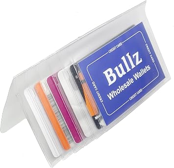 Bullz Set of Heavy Duty Vinyl Plastic Secretary Inserts for Long Wallets- 6 Pages Set of 2pcs