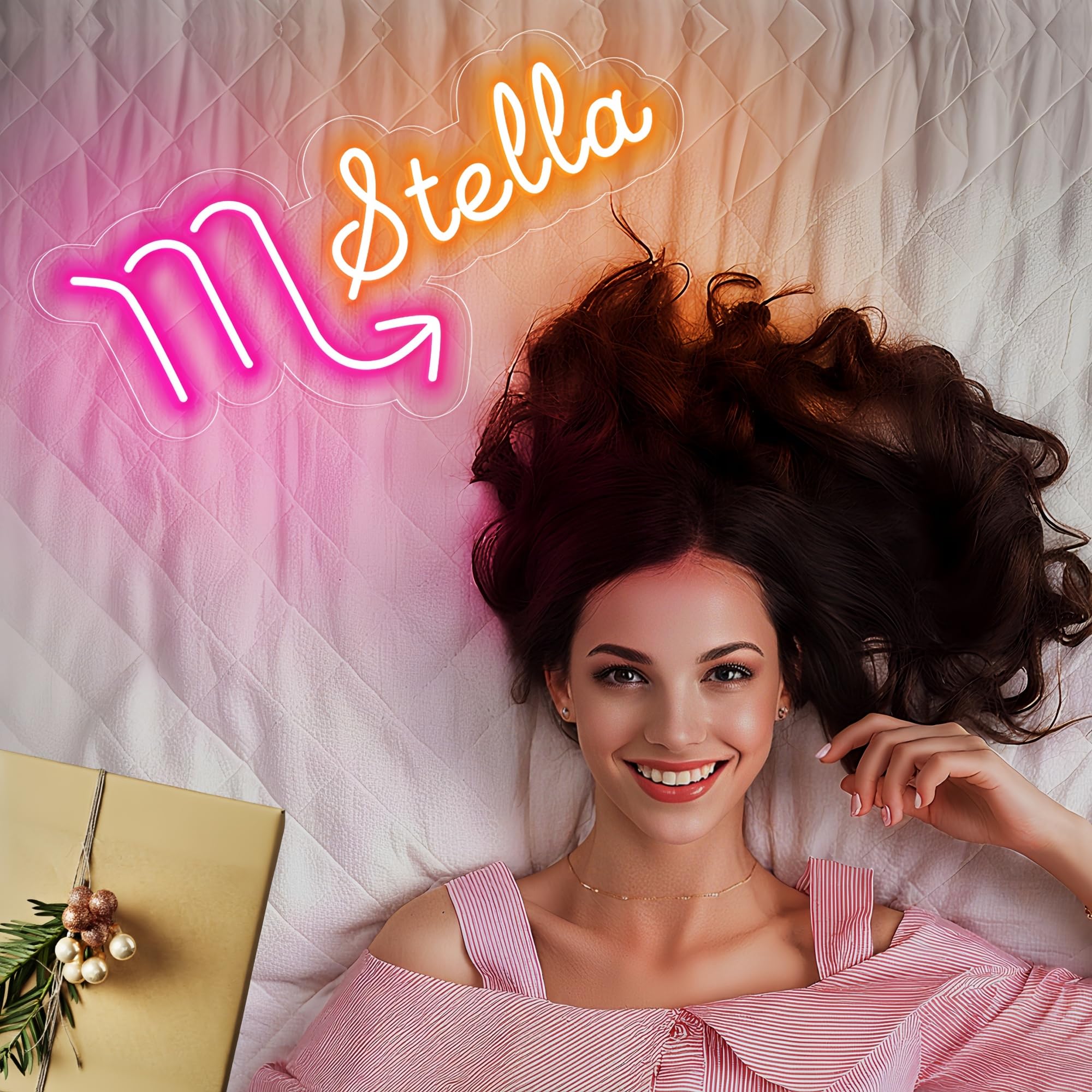 Insegna al neon personalizzata, insegne al neon personalizzate fatte a mano, durevole segno LED personalizzato dimmerabile luminoso per parete, insegne al neon personalizzate regalo di compleanno