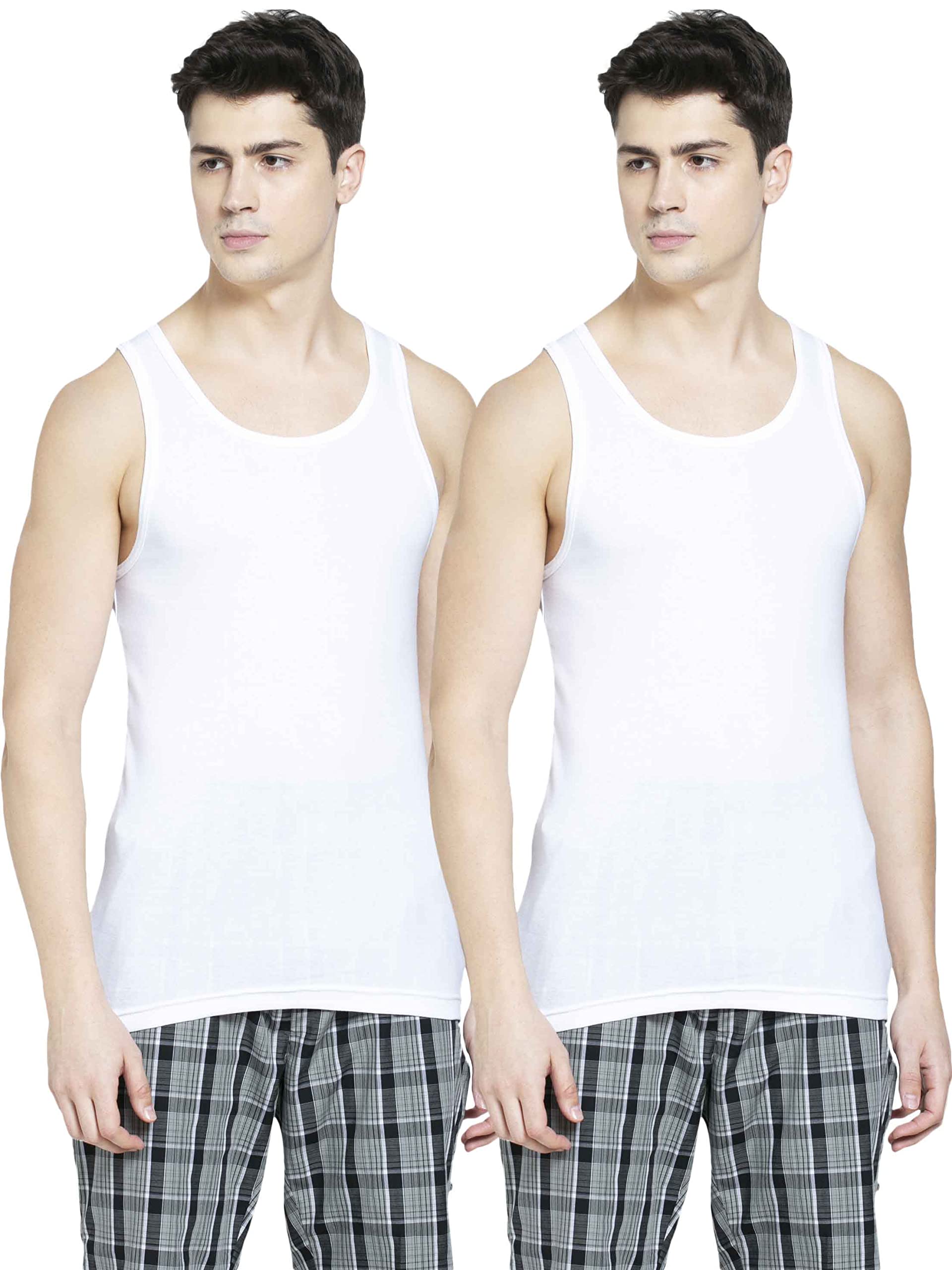 Deep Round Neck Sleeveless Vest with Stay Cool Treatment-image-42