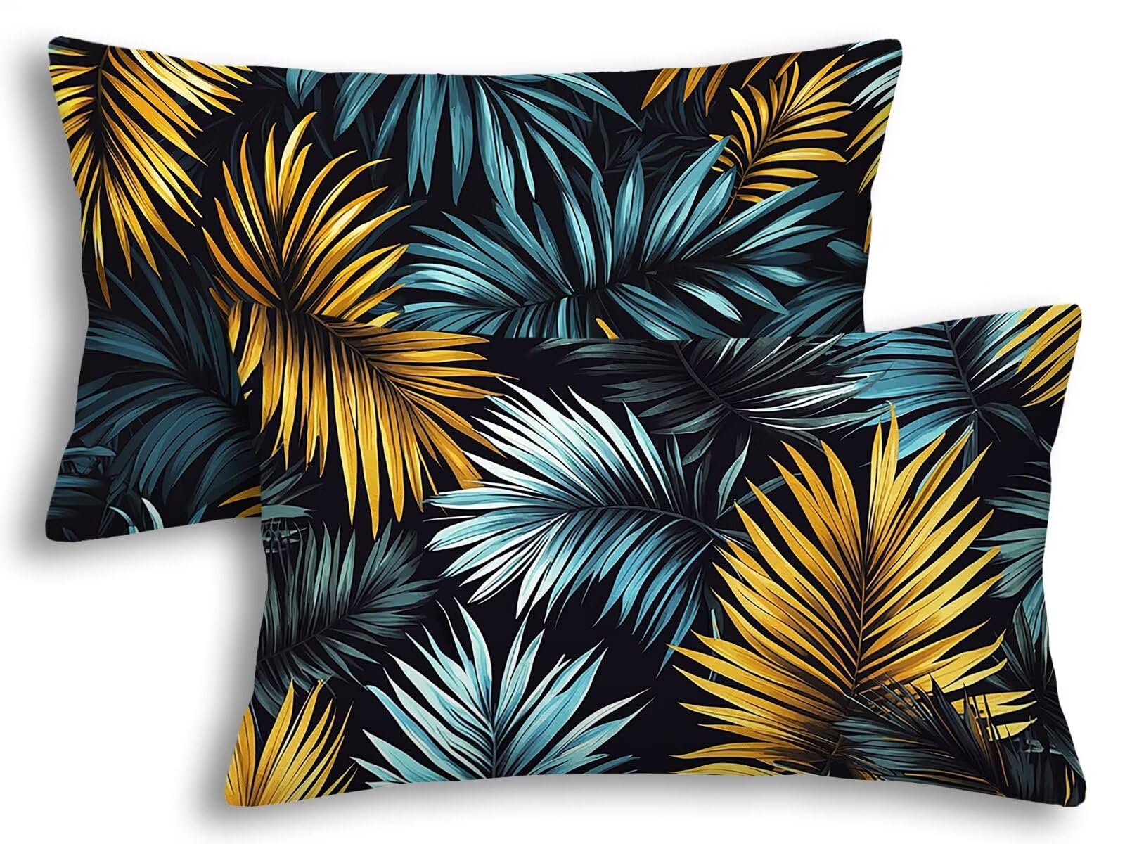 Fundas cojines exterior impermeable 40x80 juego de 2 fundas de almohada lino decorativos patio