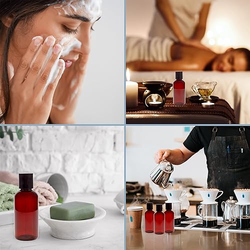 Miniatura 9 de Botellas flexibles de plástico vacías con tapa de pulso (paquete de 6), envases sin bisfenol A para champú, cremas, lociones, jabón líquido