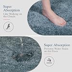 Walensee Large Bathroom Rug (24 x 72, Slate) Extra Soft and Absorbent Shaggy Bathroom Mat Machine Washable Microfiber Bath Mat for Bathroom, Non Slip Bath Mat, Luxury Bathroom Floor Mats